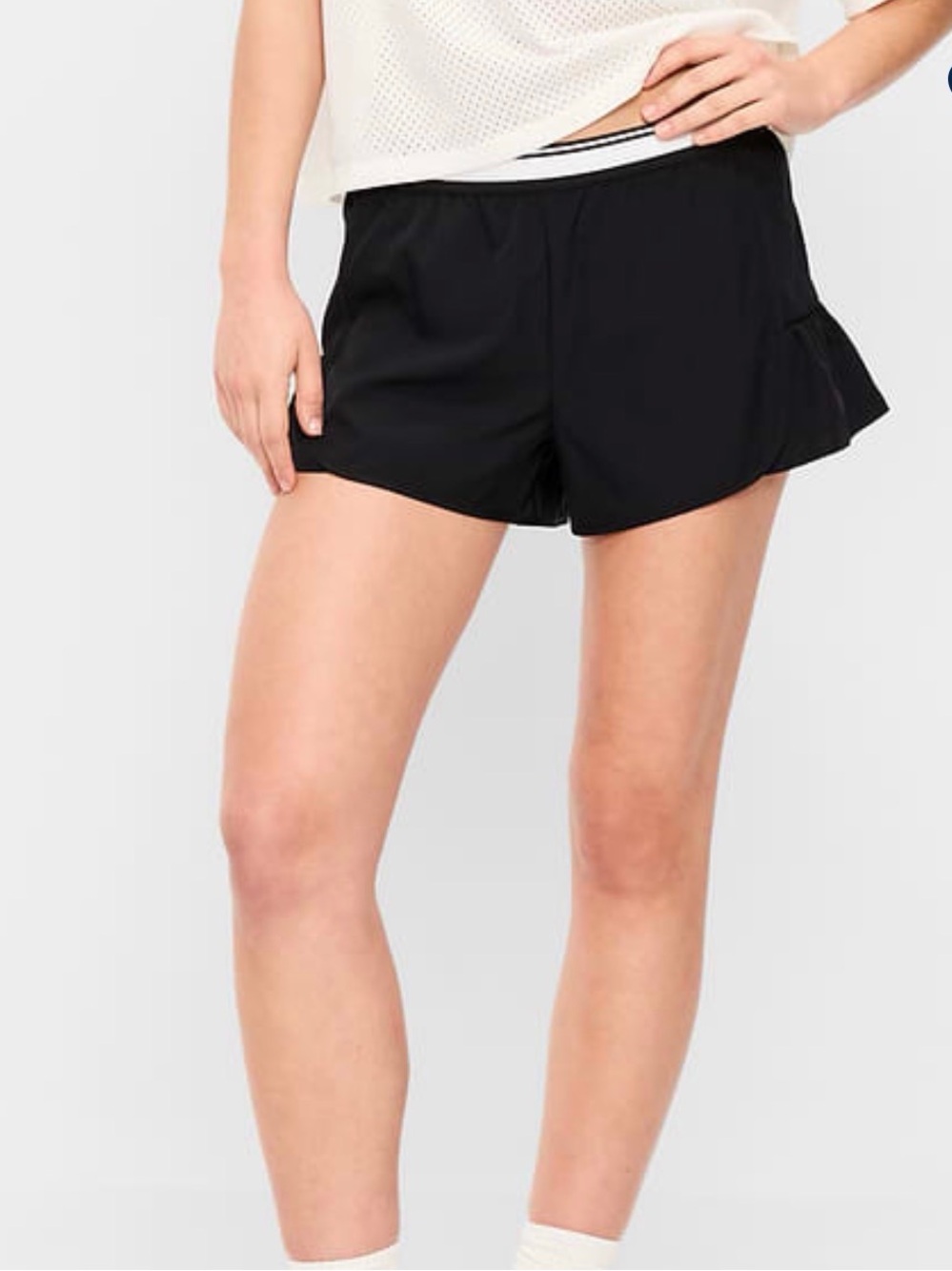 Old Navy Black Mid-Rise StretchTech Run Shorts